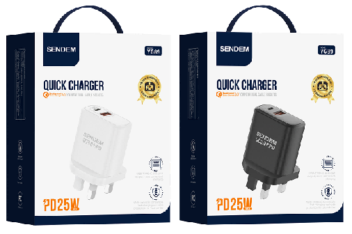شاحن حائط بقابس بريطاني 25 واط